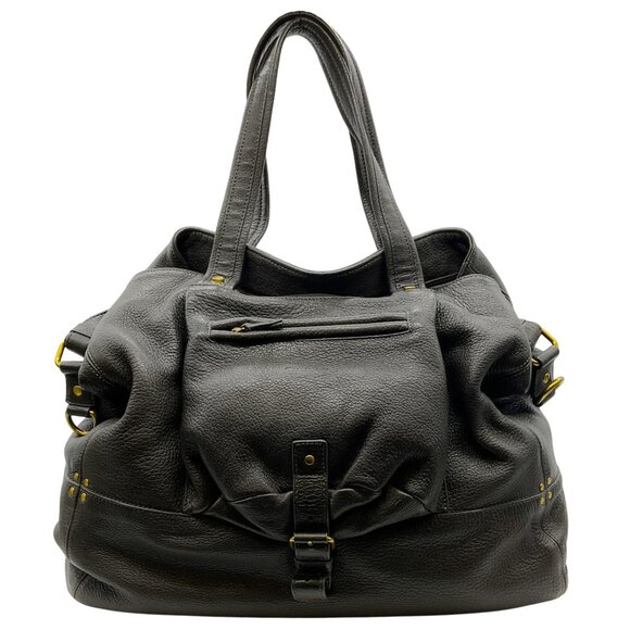 Jerome Dreyfuss Dark Taupe Large Billy Shoulder Bag - Picture 1 of 11
